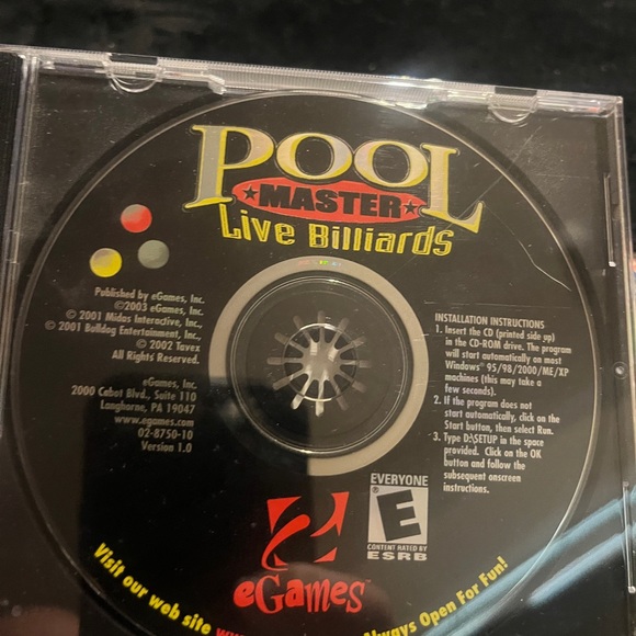Pool master E Games Pool Master Live Billiards 2 Game set PC CD-ROM game - Picture 4 of 4